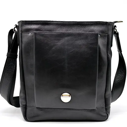 Кожаная мужская сумка через плечо TARWA 33х27.5х8 см sum0025864 - фото 6