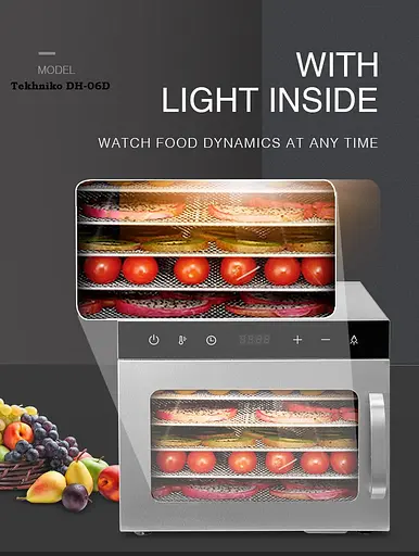 Дегідратор професійний Tekhniko DH-06H-SS нержавіюча сталь (6 лотків) - фото 10