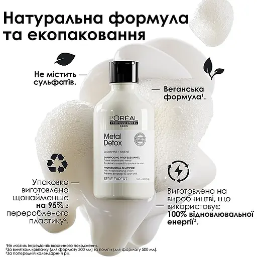 Шампунь L'Oreal Professionnel Serie Expert Metal Detox Anti-metal для зменшення ламкості та небажаної зміни кольору очищувальний 500 мл - фото 3