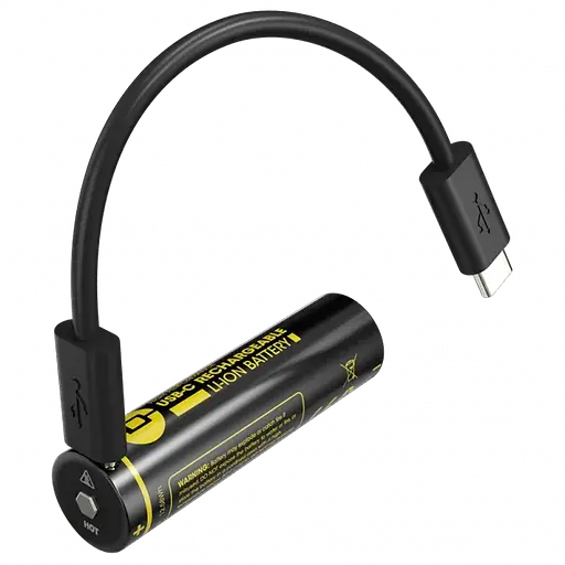 Аккумулятор 18650 Nitecore NL1834R 3400mAh 3.7V Li-Ion с зарядкой от USB-C (Черный) - фото 2