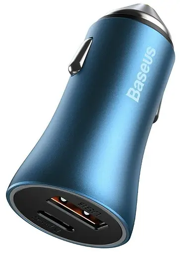 Автозарядное устройство Baseus Golden Contactor Pro 40W A+C (CCJD-03) синий - фото 3