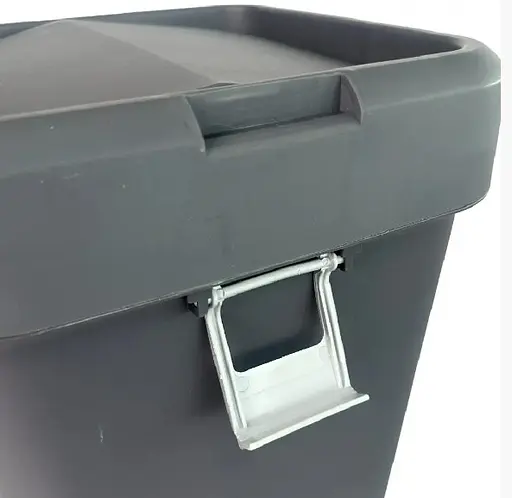 Мусорное ведро Motek на 18 л с поворотной крышкой 27.5х27.5х41 см Антрацит (COB-411)  - фото 6