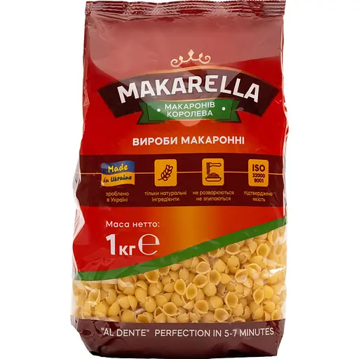 Макаронні вироби Makarella Мушля cупова 1 кг - фото 1