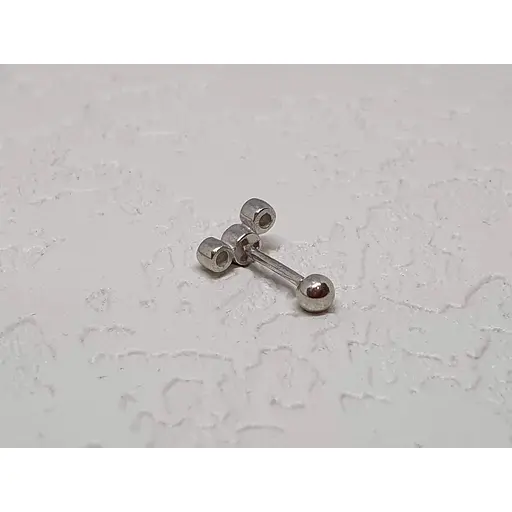 Срібна сережка для пірсингу хелікса Ірій з фіанітами. 40069ШТ - фото 4