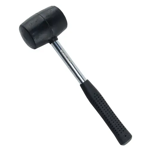 Киянка гумова Sigma 340 г чорна, металева обгумована рукоятка (4317471) - фото 1