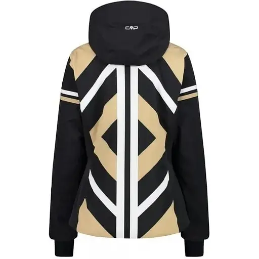 Куртка CMP Women's Geometric Patterned Ski Jacket Black/Beige L (1097-32W0256-04UM 42) - фото 4