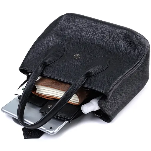 Женская сумка Shvigel с двумя ручками из натуральной кожи 26.5х20.5х13.5 см sum0029007 - фото 9