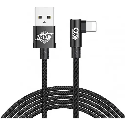 Кабель Baseus MVP Elbow Type Cable USB For lightning 2A 1 м Черный