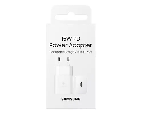 Зарядний пристрій Samsung 15W PD Power Adapter (w/o cable) White (EP-T1510NWE) - фото 2