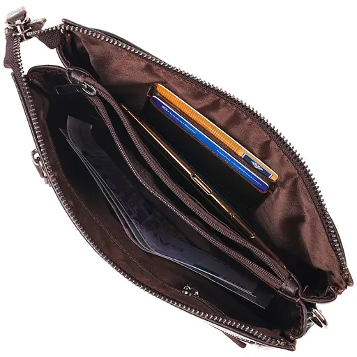 Клатч кожаный мужской Canpellini 22,5х14х4 см sum0022432 - фото 5