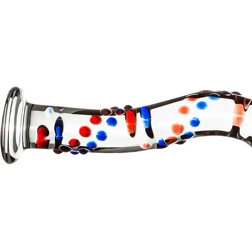 Скляний дилдо з вигинами і малюнком Gildo Glass Dildo No. 3 - фото 3