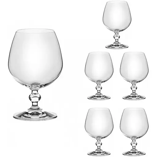 Набір келихів для бренді коньяку Lora Камея 310 мл 6 шт. NGC216SETBRANDY