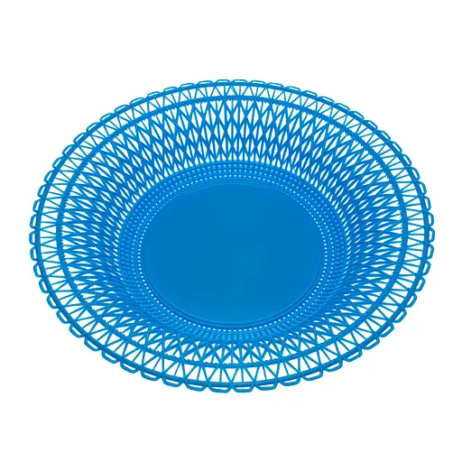 Фруктівниця пластикова кругла тарілка підставка для фруктів Ø 28 см, Господар Блакитний 87873 - фото 3