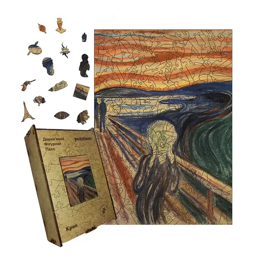 Дерев'яний фігурний пазл Крик, А3, Картонна коробка 200 елементів