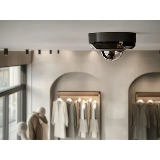 IP-камера Ajax дротова DomeCam Mini HL Black, 8мп, 4мм, гібридне підсвічування IR 35м, білий Led 50м, Poe, True WDR, IP 65, ІЧ 30м, аудіо, кут огляду 75° до 85°, міні куполь - фото 3