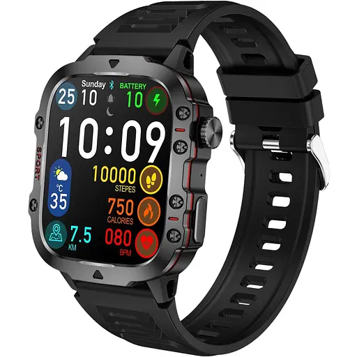 Смарт-часы Lige Smart Expert Nano Rubber 2 ремешки черные (3204) - фото 3