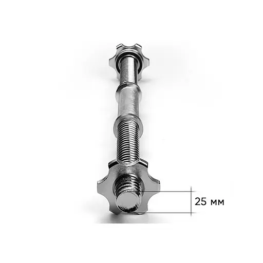 Гантельний гриф EasyFit EF-8047, 50 см Ø 25 мм, хромований - фото 2