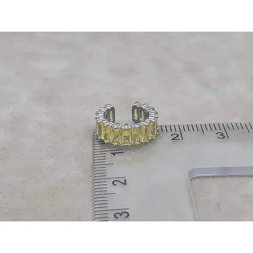 Серебряная серьга-кафф на хеликс Umax. 70124U ЖЕЛ - фото 4