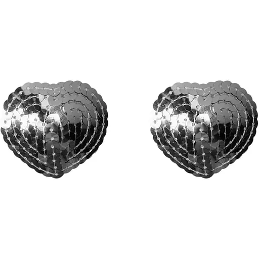 Наклейки з паєтками Lola games Boss Pasties Burlesque Rand 2 шт. сріблястий