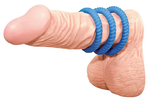 Набор эрекционных колец You2Toys Lust 3 шт. синий - фото 4