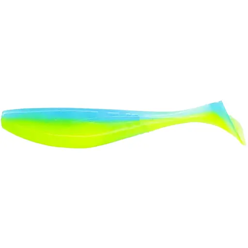 Силікон FishUP Wizzle Shad 5" #206 Sky/Chartreuse (4 шт/уп)