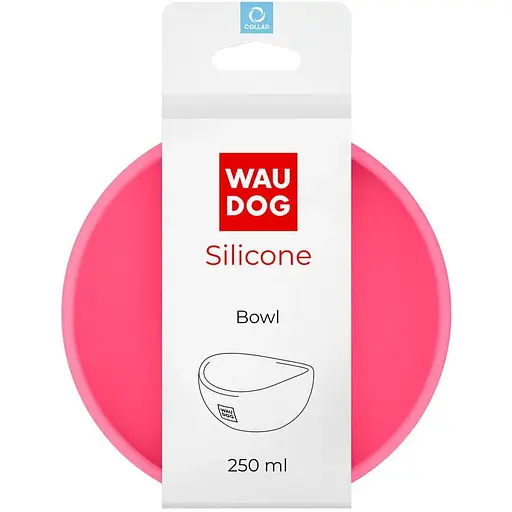 Миска Waudog Silicone 250 мл розовая