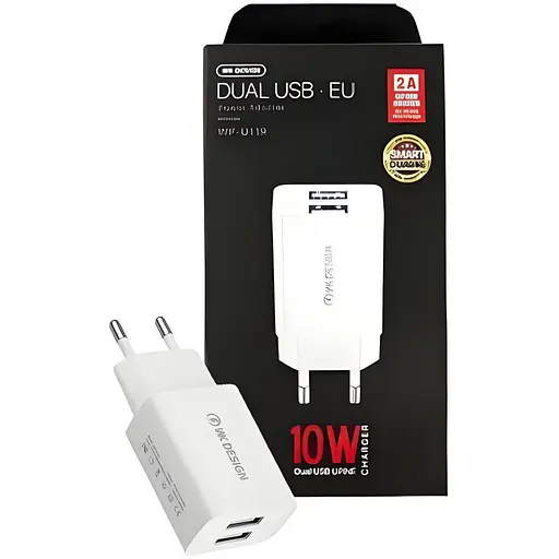 Мережевий зарядний пристрій Remax WK Design WP-U119 з кабелем MicroUSB