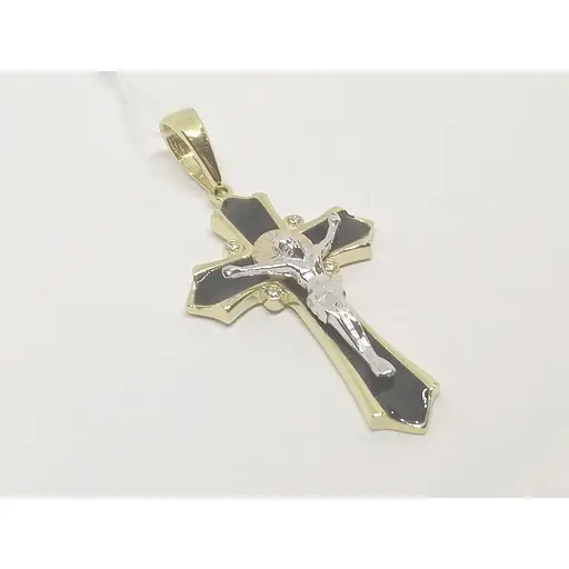 Золотий хрестик Столична Ювелірна Фабрика. Розп'яття Христа. 500598ЖЕЧ - фото 2
