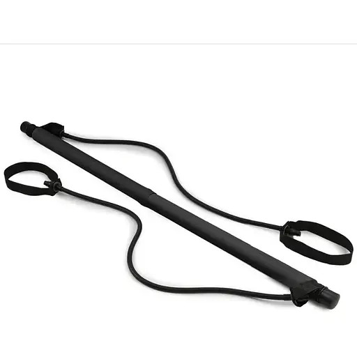 Тренировочная палка с эспандерами Hop-Sport HS-T090GS черная - фото 2