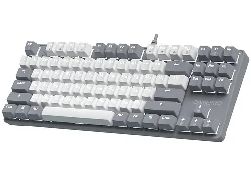 Клавіатура ігрова механічна GamePro MK-110-G USB Hot-Swap Outemu Red Switch Gray-White - фото 2