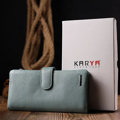 Женское кожаное портмоне KARYA 9.5х18.5х2 см acs0024050 - фото 9