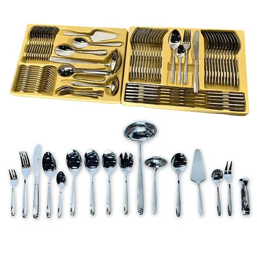 Набор столовых приборов Bachmayer BM-7204 на 12 персон в подарочном чемодане 72 предмета - фото 8