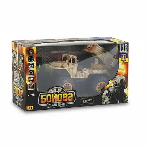 Машина-ракетная установка на р/к 31730-01, ВСУ, 1:16, звук, подсветка, амортизация, аккумулятор 3.7V, зеленая - фото 2