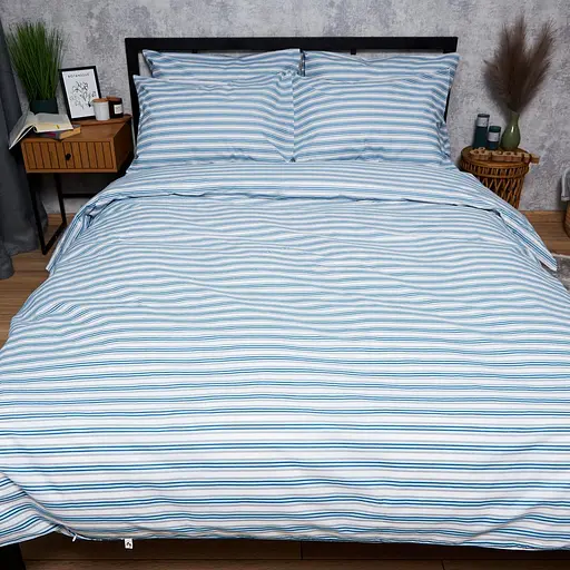 Комплект постільної білизни Moon&Star Бязь Gold Люкс Calm Waters King Size 220x240 наволочки 4х70х70 - фото 6