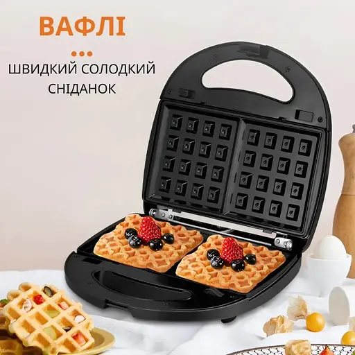 Мультипекар (Бутербродниця-Вафельниця-Кексниця) Sokany SK902B - фото 5