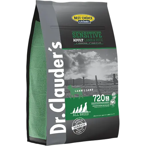 Сухий корм для дорослих собак з чутливим травленням Dr.Clauder’s Sensitive Adult Lamb & Rice ягня та рис 12 кг (3 шт. х 4 кг) - фото 2