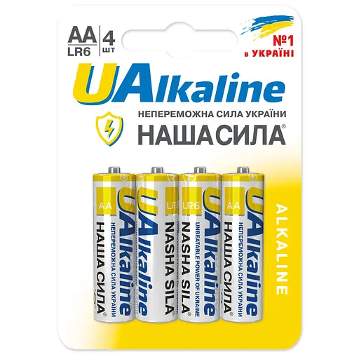 Батарейки Наша Сила UAlkaline AA (LR6) 4 шт. - фото 1