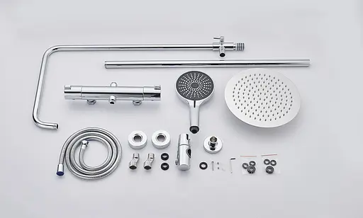 Душова система зовнішнього монтажу Nett з термостатом для душу SSH-24, Хром - фото 12