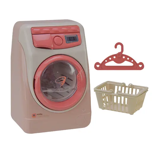 Стиральная машина YH129-3C/3S на батарейках, свет, звук, в коробке (6982005400297) Бежевый - фото 1