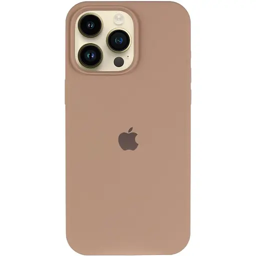 Чехол Silicone Case AA Logo with MagSafe для Apple iPhone 12 Pro Max 6.7 Бежевый/Desert Gold - фото 2