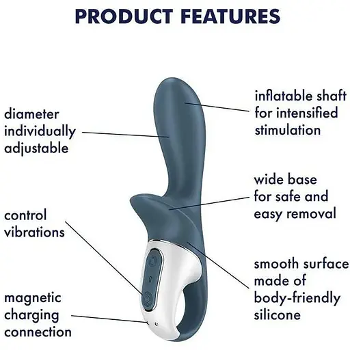 Анальный вибратор Satisfyer Air Pump Booty 2 надувается - фото 4