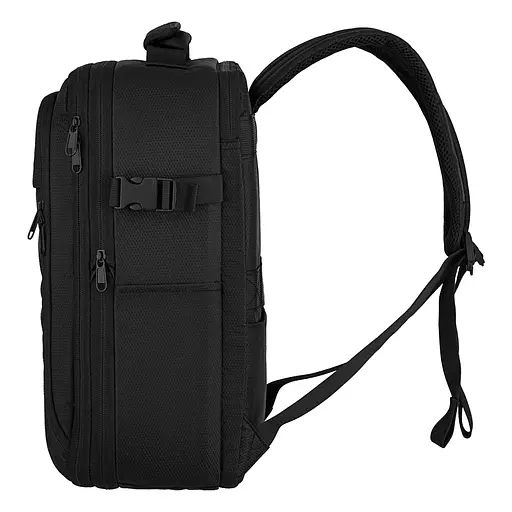 Рюкзак дорожный 2Е Trek, Cabin size, полиэстр, EXP, 17/23л, с отсеком для ноутбука 16", черный 2E sum0027681 - фото 5