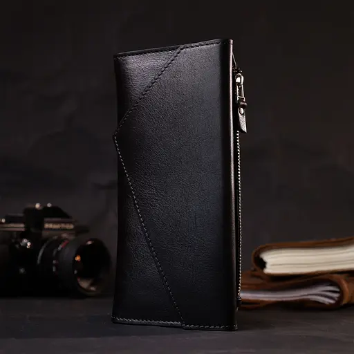 Кожаный женский кошелек Grande Pelle 21х10.5х2 см acs0027017 - фото 8