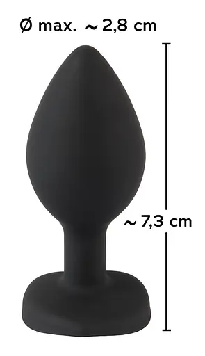 Анальная пробка Silicone Butt Plug 7.3 см (черный) - фото 8