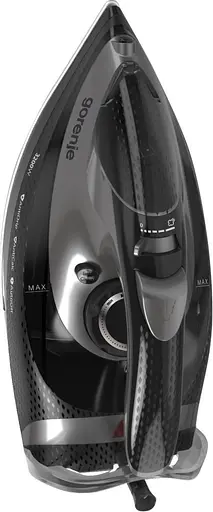 Gorenje Утюг, 3250Вт, 420мл, паровой удар-250гр, верт. отпаривание, антинакипь, автоотключение, керам. подошва, черный - фото 3