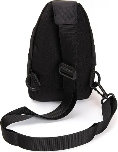 Небольшая сумка слинг Lanpad тканевая черный sum0028753 - фото 4
