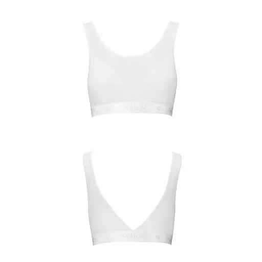 Топ с прозрачной вставкой Passion PS002 TOP white L - фото 3