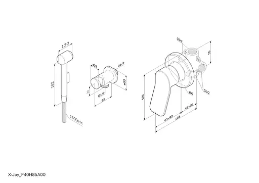 Гигиенический душ AM.PM X-Joy со смесителем F40H85A00 - фото 9