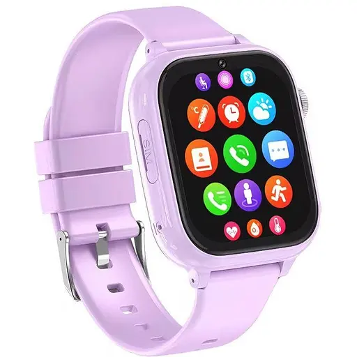 Дитячий розумний смарт-годинник Smart Watch T53 з GPS відеодзвінком прослуховуванням + 2 додаткові корпуси Фіолетовий