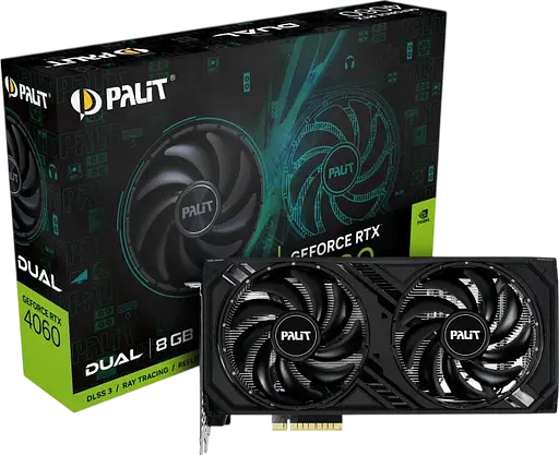 Відеокарта GeForce RTX 4060 8GB Palit Dual (NE64060019P1-1070D) Б/В - фото 1